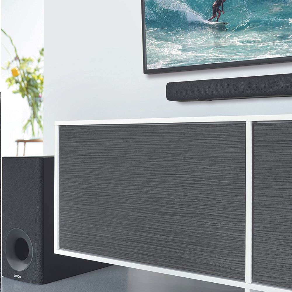 Denon DHT-S316 Home Theater Soundbar with Wireless Subwoofer - Virtual Surround Sound, Bluetooth, Wall Mountable - Perfect for Movies, Gaming & Music Streaming (Black)