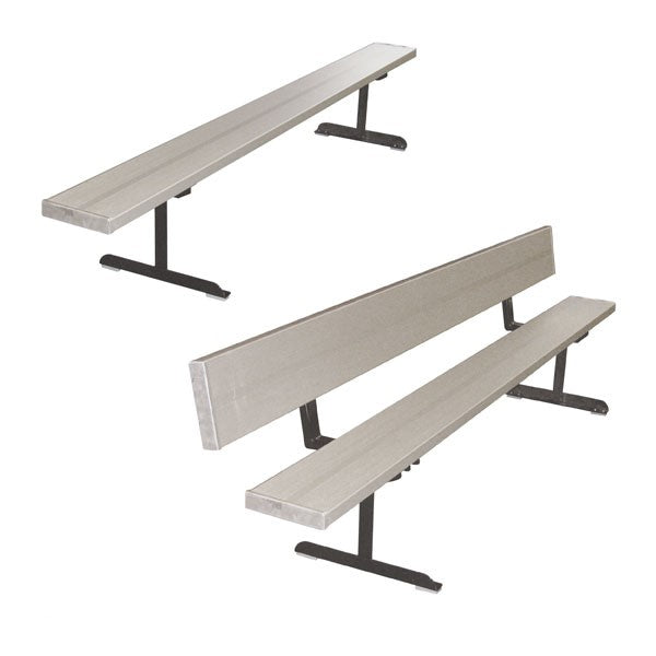 First Team Teammate Portable Player Bench with Backrest TEM PB 8 B - Lightweight Folding Sports Bench for Baseball, Soccer & Outdoor Games - Perfect for Sideline Seating, Team Events & Training Sessions