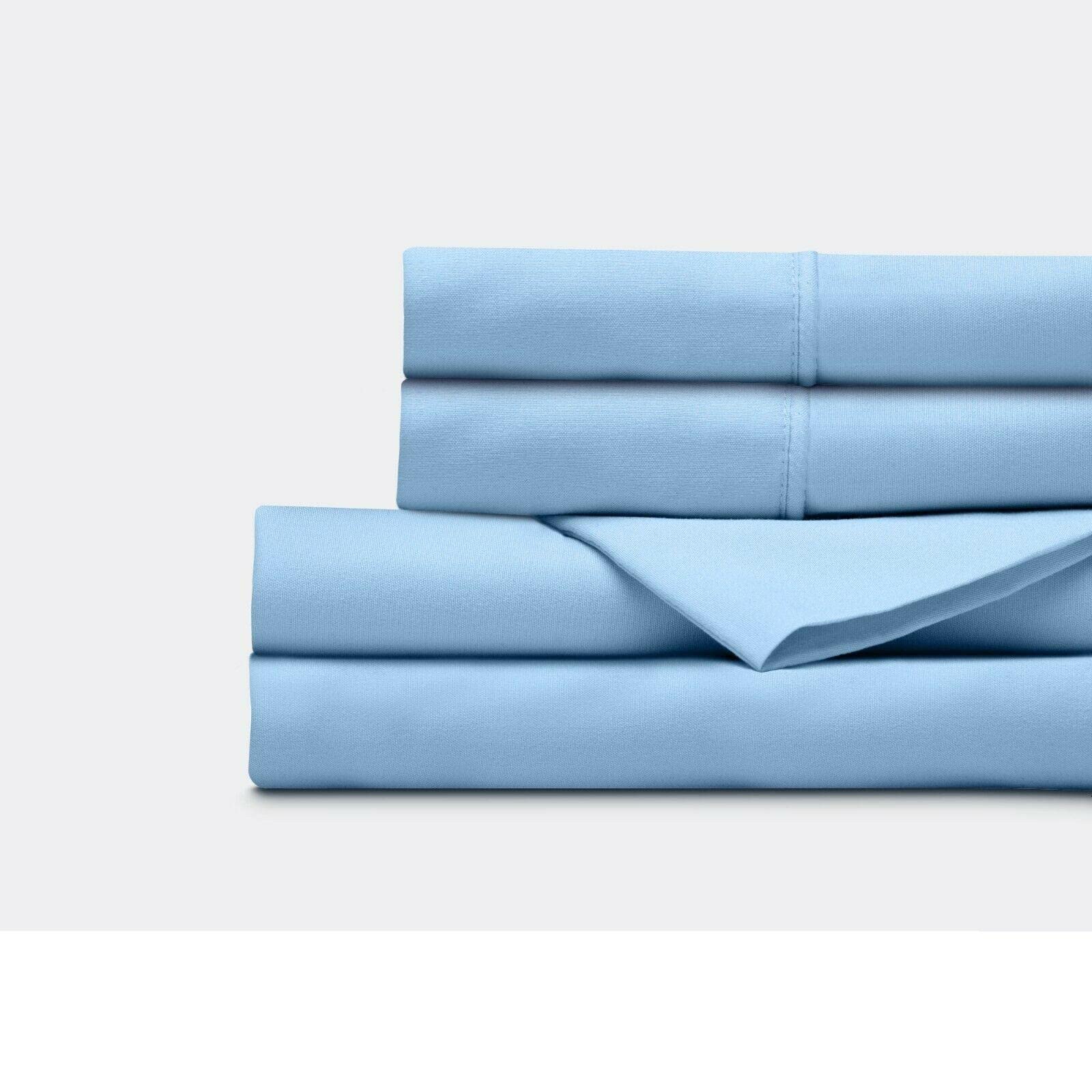 Blue 4-Piece Full Size Bed Sheet Set with Deep Pockets - Soft & Breathable Bedding for Comfortable Sleep - Perfect for Master Bedrooms, Guest Rooms & Dormitories