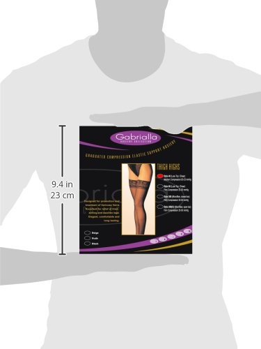 GABRIALLA Sheer Thigh High Compression Stockings for Women - 20-22 mmHg Graduated Medical Support, Closed Toe Nude Stockings (Size Small) - Perfect for Varicose Vein Relief, Travel & Work Comfort