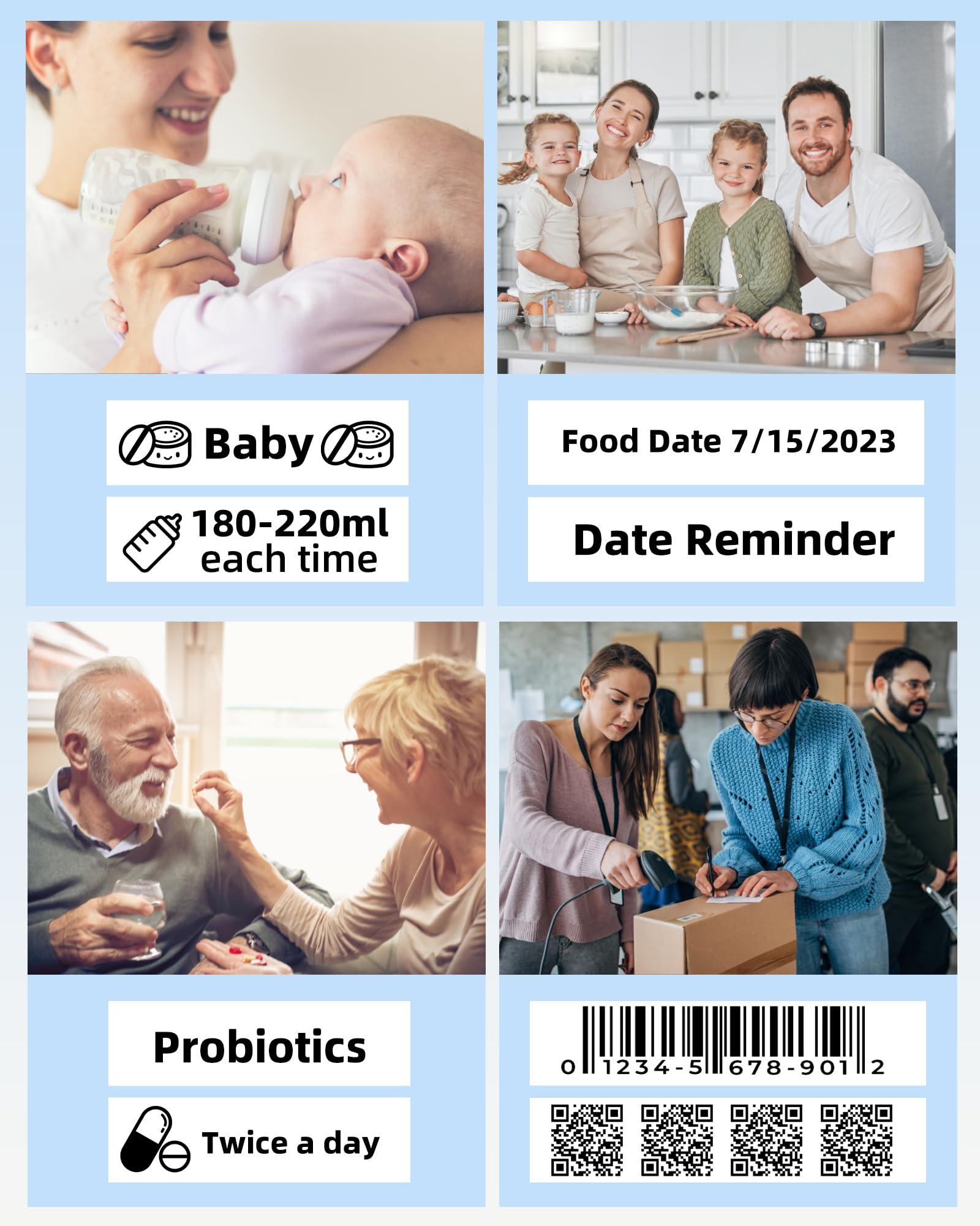 D1600 Portable Bluetooth Label Maker Machine - Wireless Label Printer for Home & Office Organization, Compatible with Android & iOS Phones, Inkless Rechargeable Handheld Labeler (Black) - Perfect for Pantry, Office Files, Craft Supplies & Storage Bins Labeling