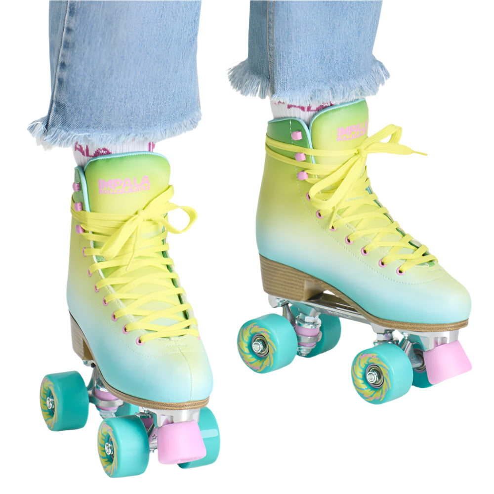 Impala Quad Roller Skates for Women - Lime Green Outdoor & Indoor Skates with Light-Up Wheels | Perfect for Rink, Park, Street Skating & Fitness
