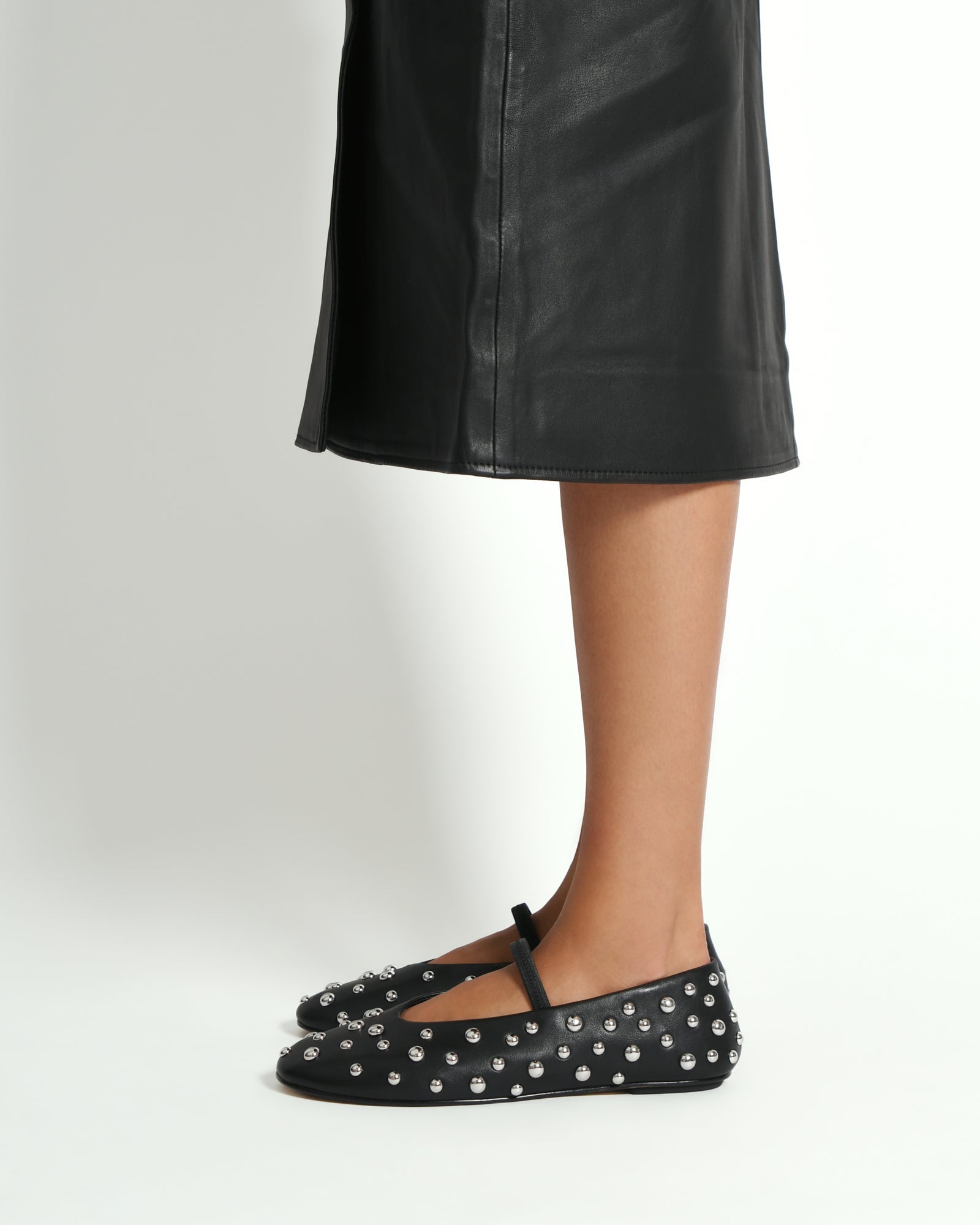 Goldie Black Leather Casual Flats - Comfortable Women's Shoes for Work, Walking & Everyday Wear