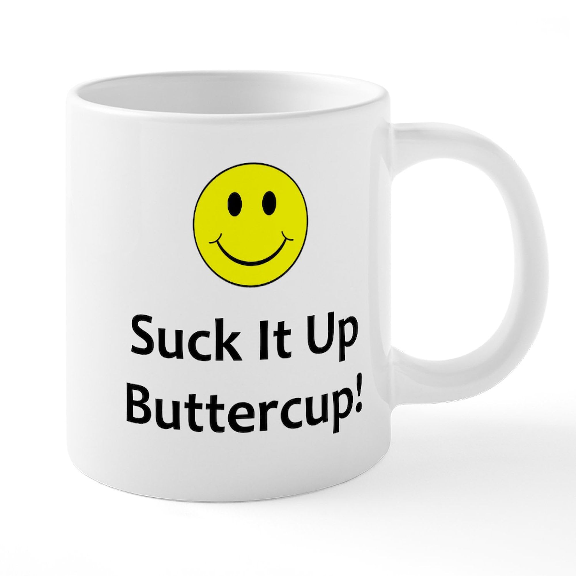 Suck It Up Buttercup! 20 oz Ceramic Coffee Mug - Large Insulated Tea Cup for Office, Home & Gifts - Funny Motivational Drinking Cup for Coffee Lovers