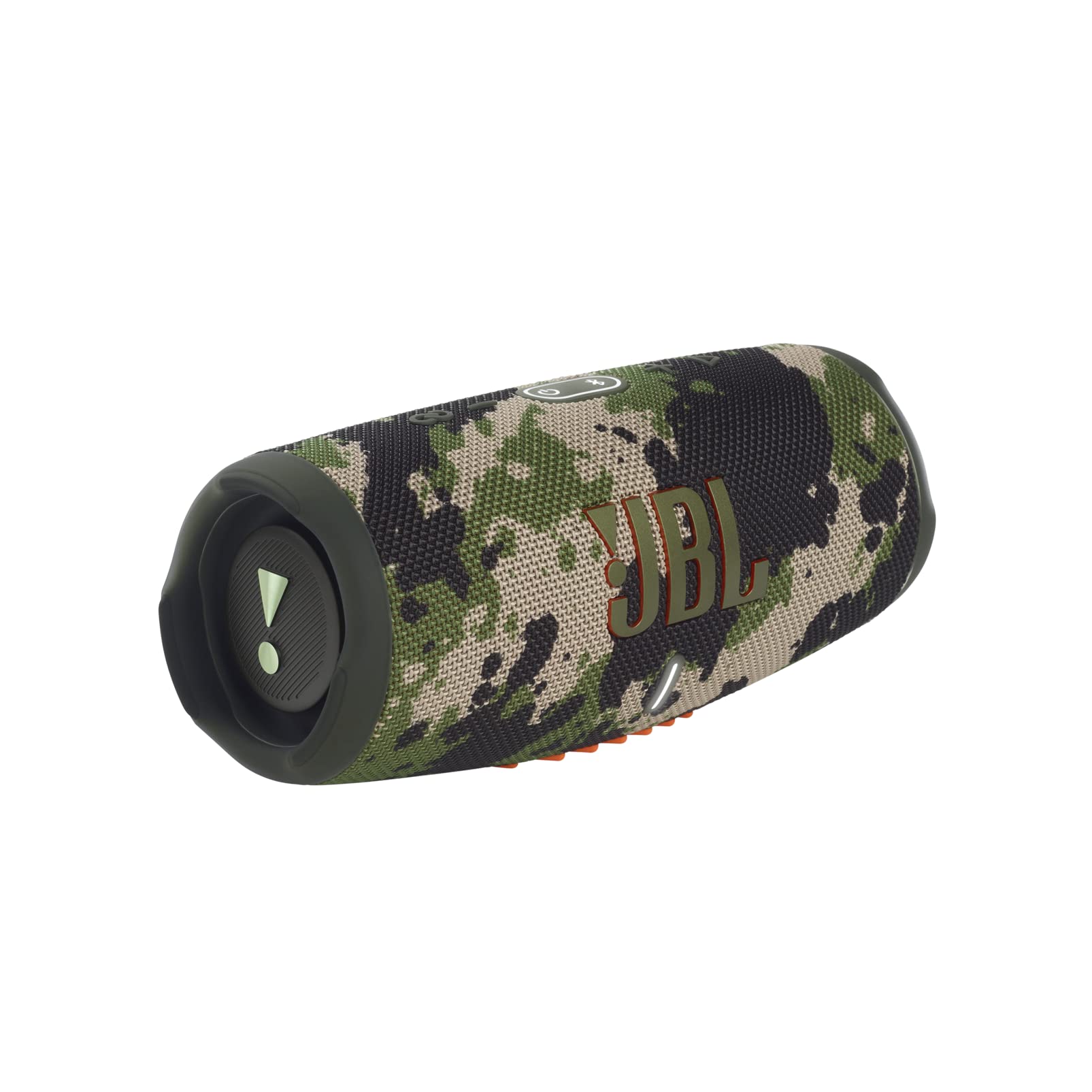 JBL Charge 5 Waterproof Bluetooth Speaker with Built-in Power Bank - 20 Hours Playtime, IP67 Dustproof & Shockproof - Includes gSport Carbon Fiber Case (Green Camo) - Perfect for Beach, Pool, Camping & Outdoor Adventures