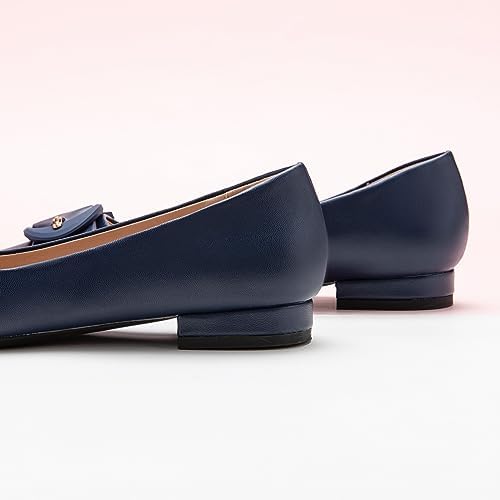 C.Paravano Women's Ballet Flats - Pointed Toe Leather Slip-On Shoes for Work & Everyday Comfort | Office, Commuting & Casual Wear