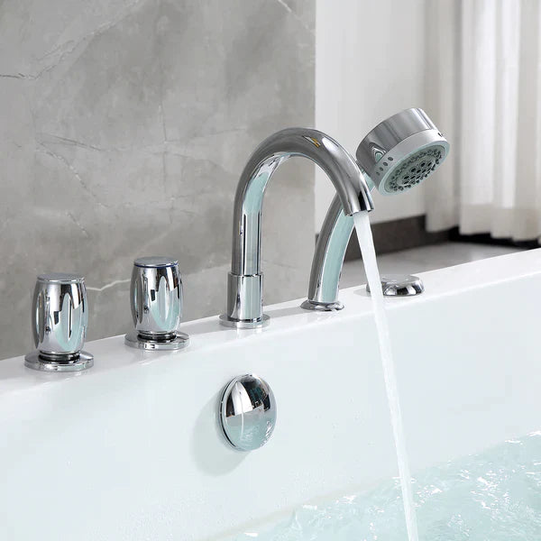 Empava 67 Inch Freestanding Hydromassage Jetted Bathtub with Air Jets - 67AIS03 Model - Perfect for Luxury Spa Experience at Home