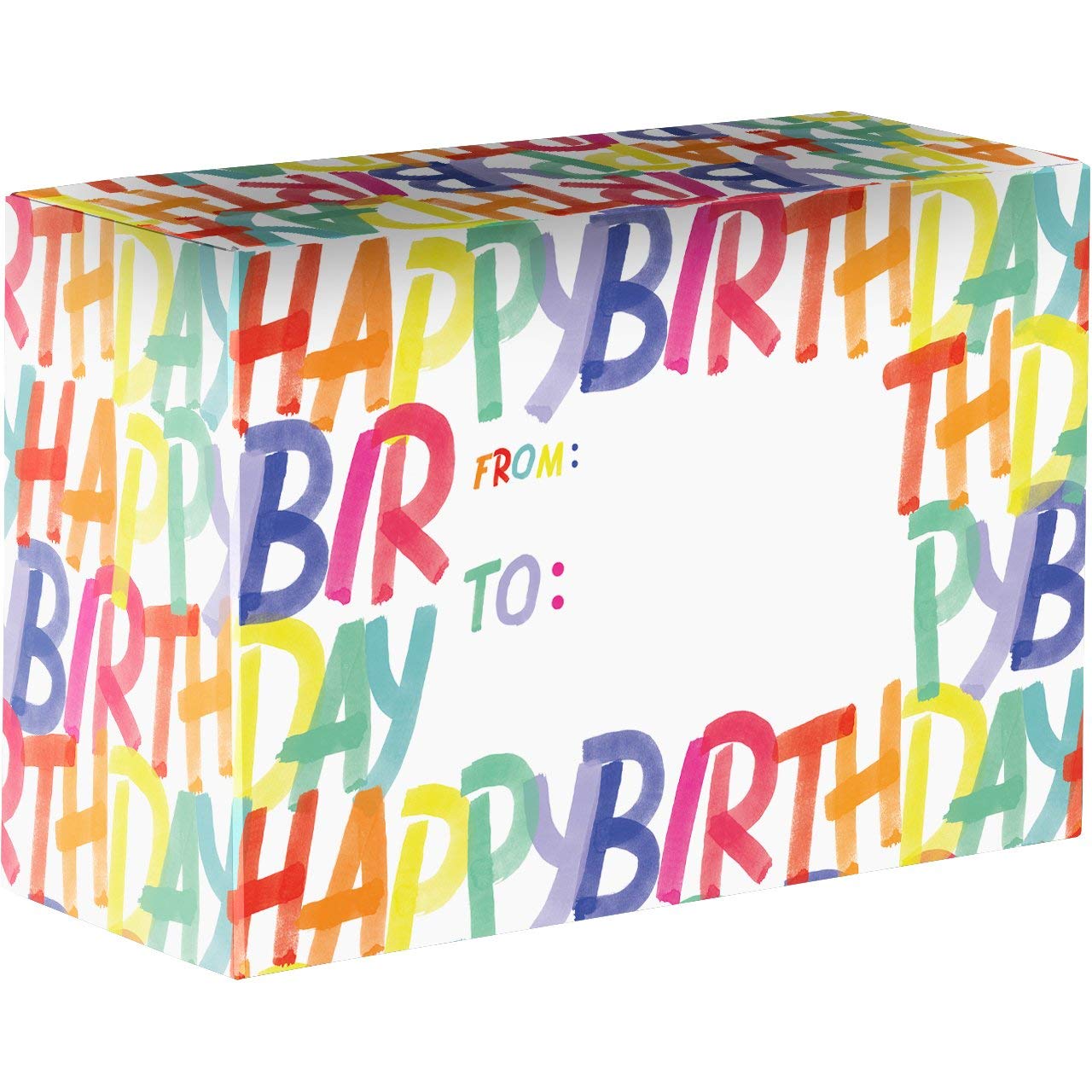 Jillson & Roberts Small Mailing Boxes - 12 Pack Colorful Rainbow Birthday Gift Boxes for Party Favors, Small Business Shipping & Packaging Supplies