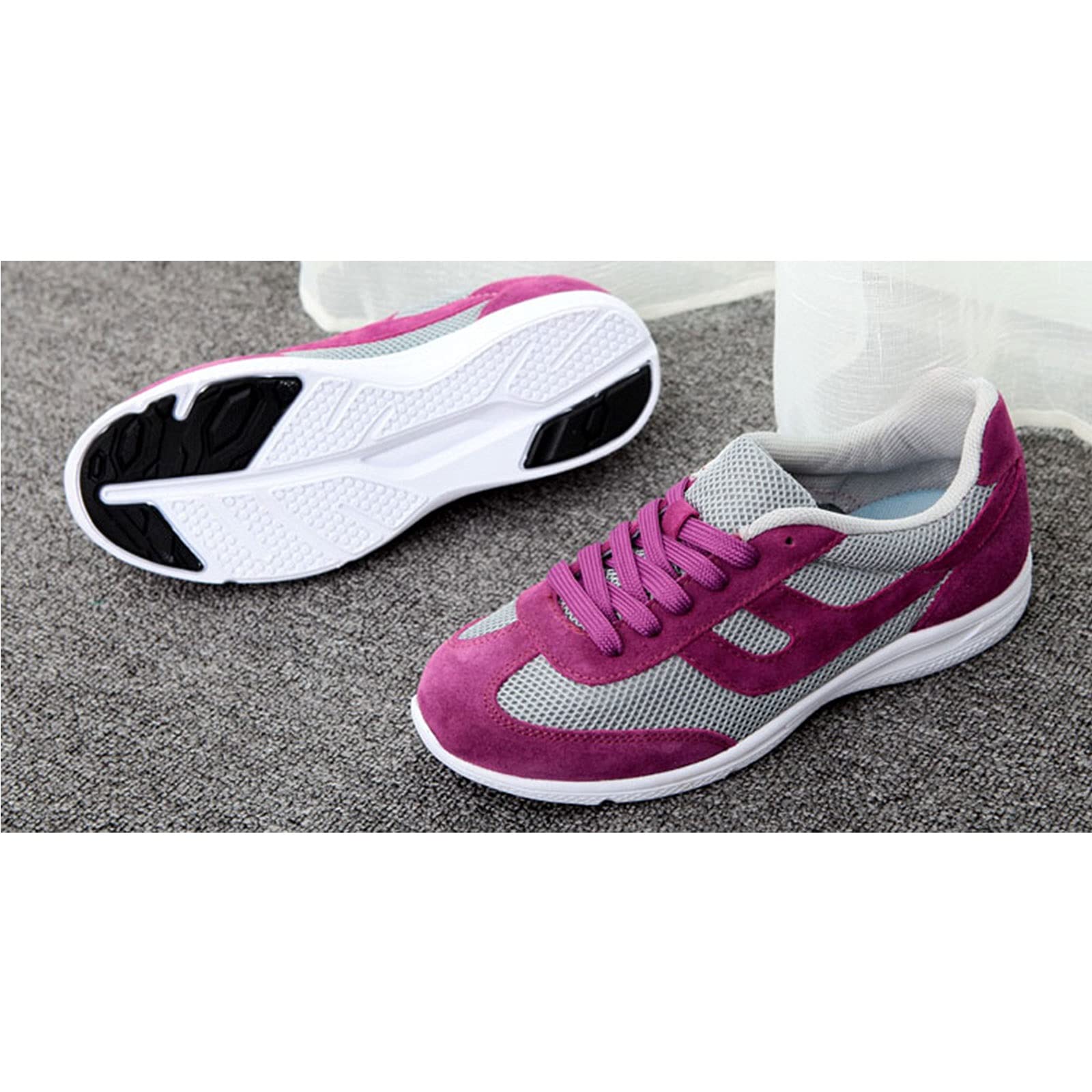 Women's Comfortable Diabetic & Edema Walking Shoes - Wide Width Sneakers for Hallux Valgus & Foot Deformities - Breathable Lace-Up Running Shoes (Red, Size 6) - Ideal for Daily Walking, Exercise & Pain Relief