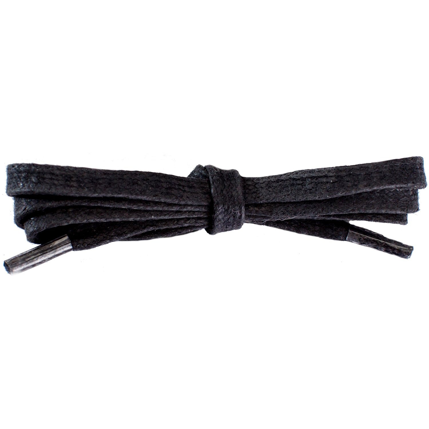 Premium Waxed Cotton 1/4 Inch Flat Dress Shoelaces - 12 Pack Black (12 Pairs) - Durable & Stylish for Dress Shoes, Oxfords & Formal Footwear