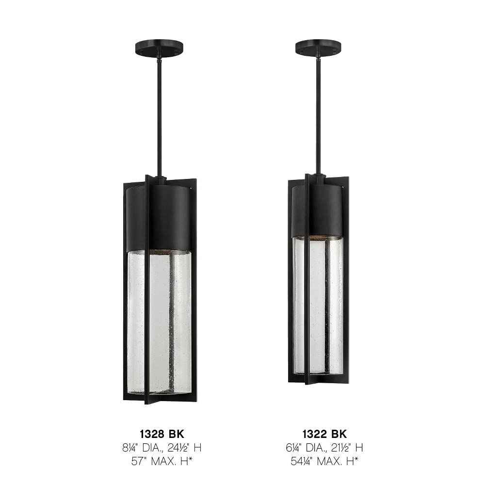 Modern Black Outdoor Hanging Lantern - 6.25