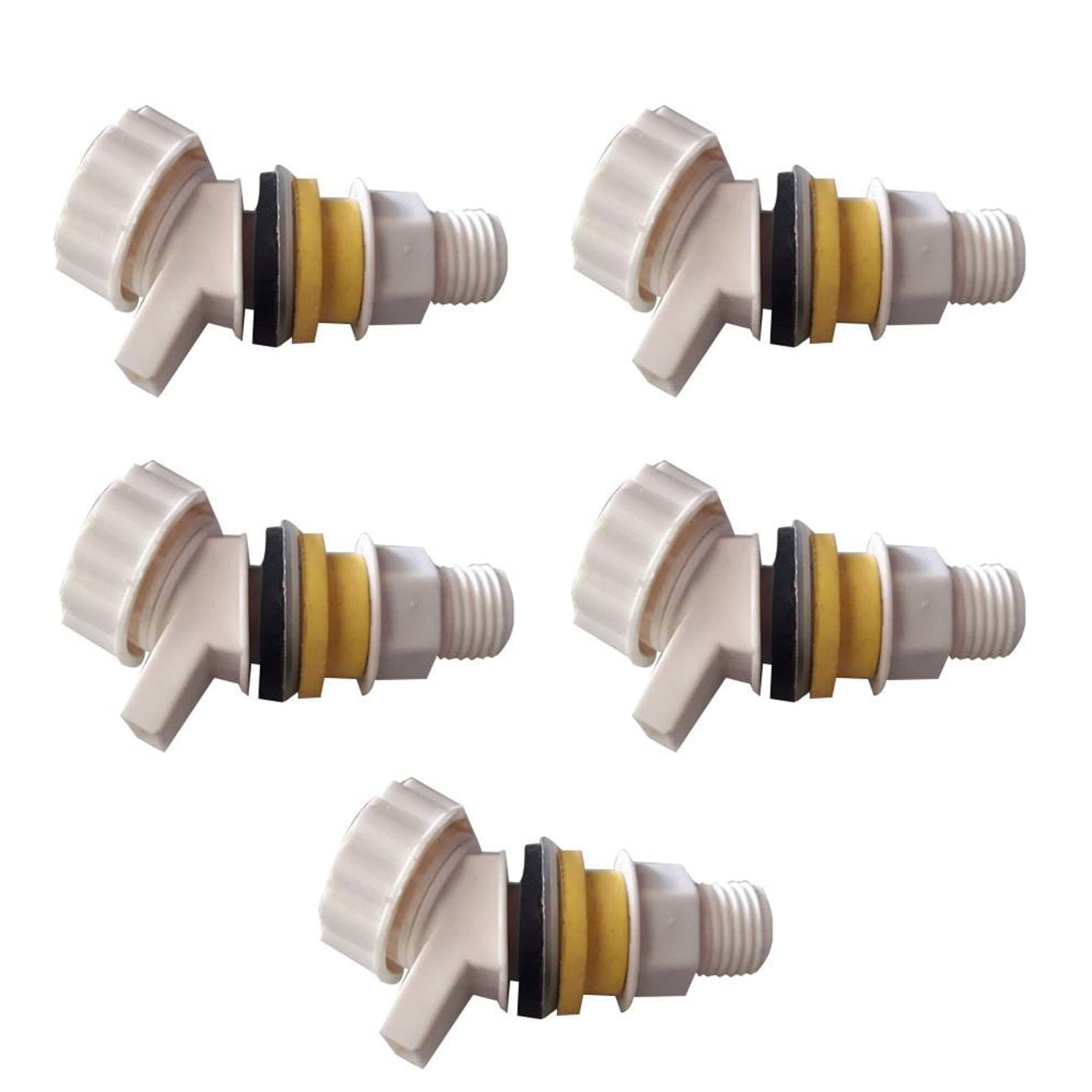 Universal Water Jug Tap Faucet - Fits All Standard Water Jugs & Dispensers - Durable BPA-Free Plastic Spigot (5 Pack) - Perfect for Camping, Office, Home & Outdoor Use