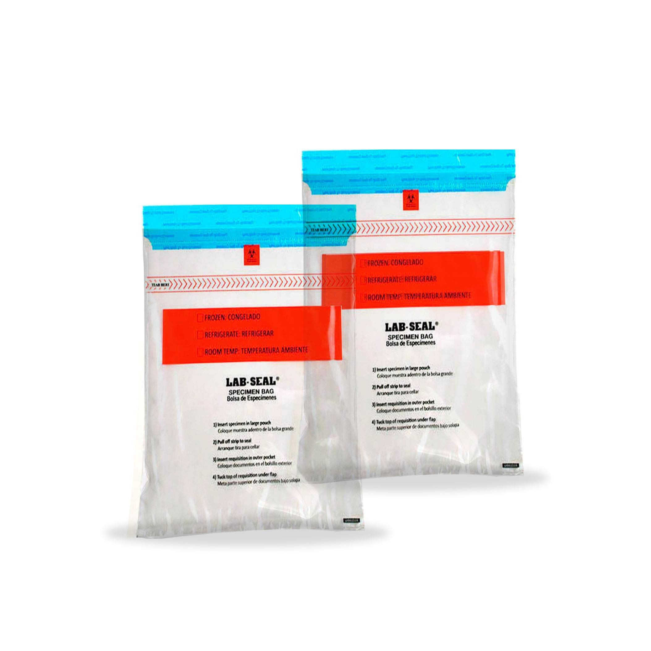 APQ 1000 Pack 6x10 Inch Clear Tamper-Evident Specimen Bags with Pull Tab Closure | 1.80 Mil Thick Printed Polyethylene Bags | Removable Biohazard Symbol | Ideal for Medical Specimens, Laboratory Samples & Health Safety Storage