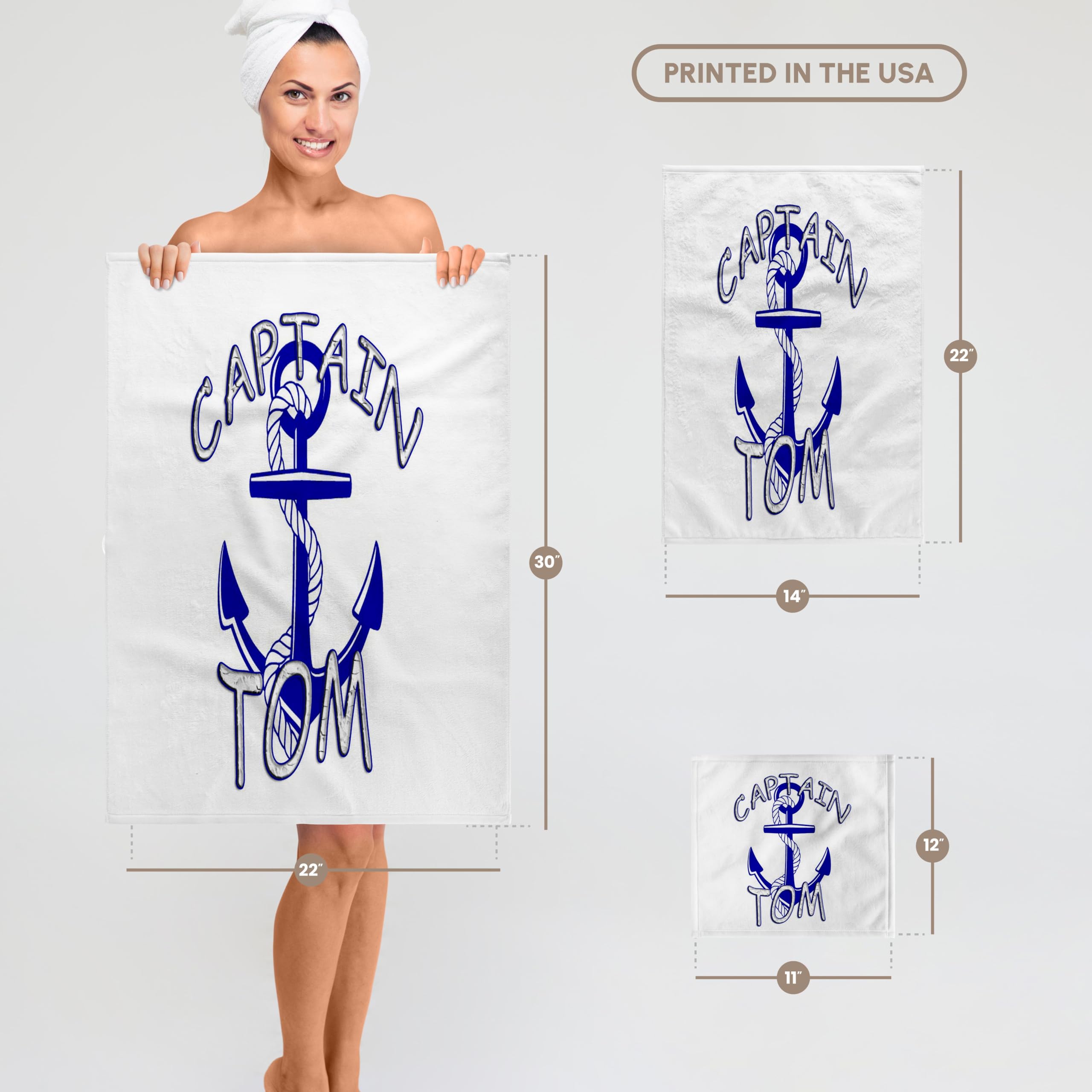 3D Rose Captain Tom Personalized Quote Towel - 15