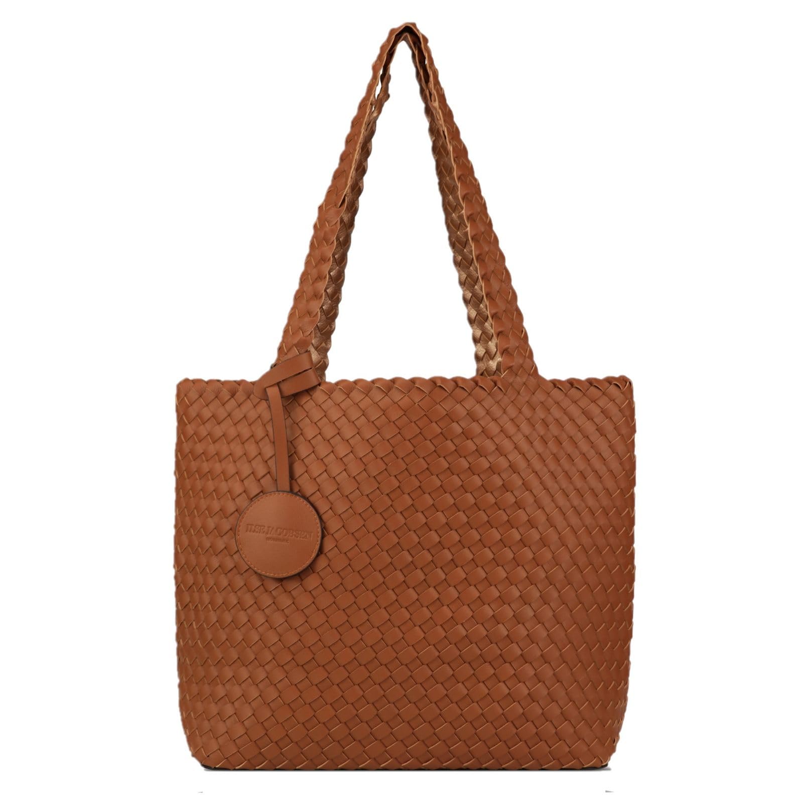 ILSE JACOBSEN HORNBAEK Woven Tote Bag 08 - Stylish & Durable Women's Handbag for Work, Travel & Shopping | Fashionable Crossbody Purse with Spacious Compartment