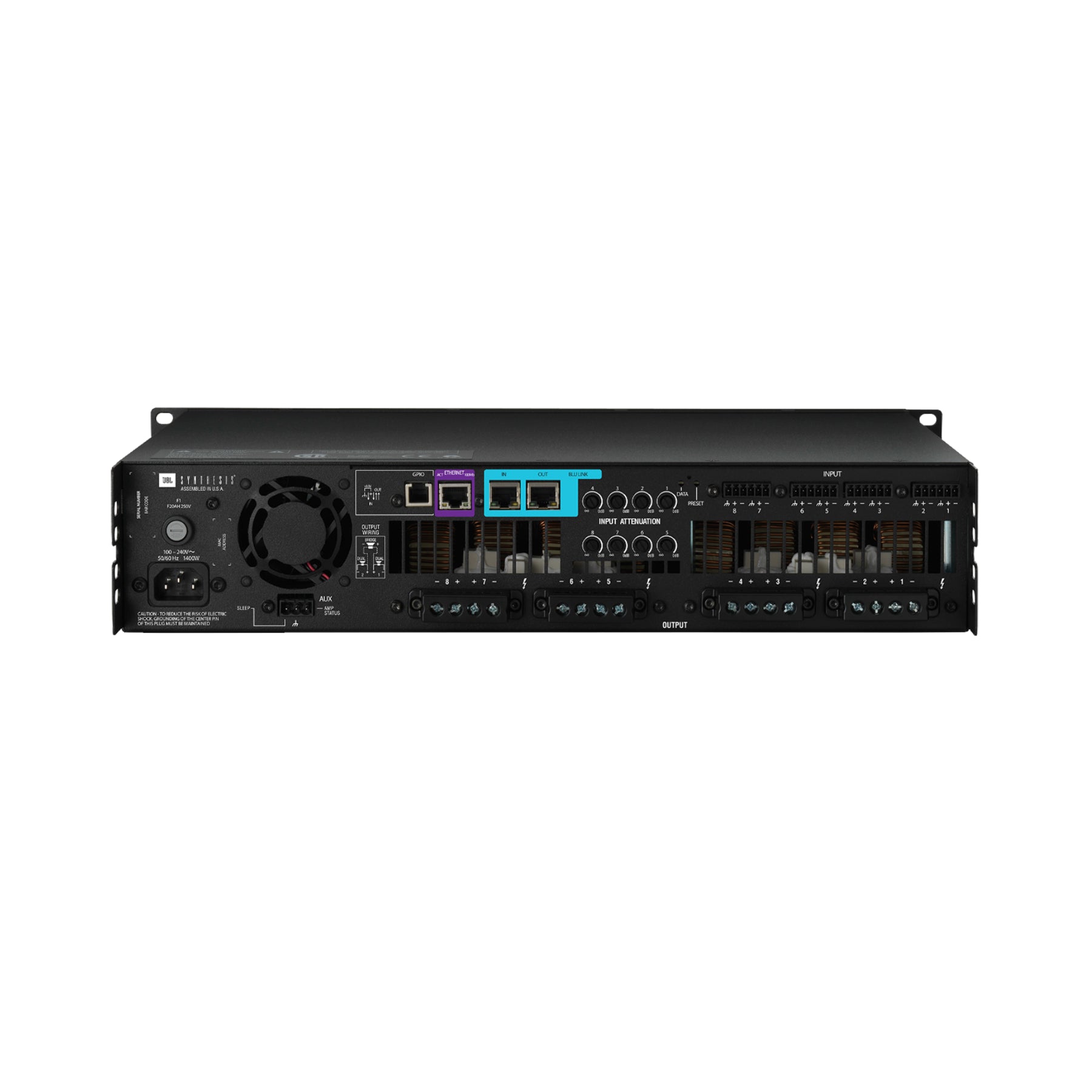 JBL Synthesis SDA 8300 8-Channel Bridgeable Class D Power Amplifier - Open Box (Perfect for Home Theater & Multi-Zone Audio Systems)