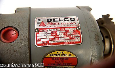 K&K Shredder Juice Model 30 - High Performance Industrial Shredder with Delco Motor for Heavy-Duty Waste Processing | Perfect for Recycling Centers, Scrap Yards & Manufacturing Facilities