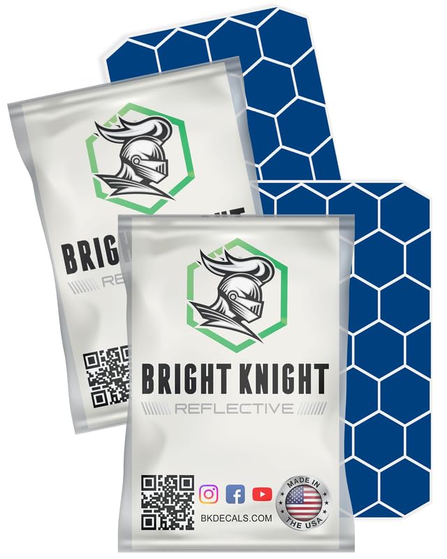 Bright Knight Reflective Tape Hexagon Hard Hat Stickers - 1