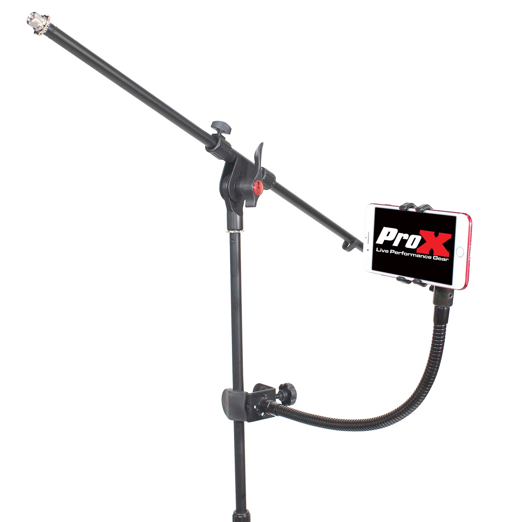 Prox X-MOBICP18 Mobi Buddy Hands Free Phone Clip Kit - DJ Smartphone Mount, Selfie Stick, Table Stand & Tripod Clamp with Case for Vlogging, Live Streaming & Content Creation