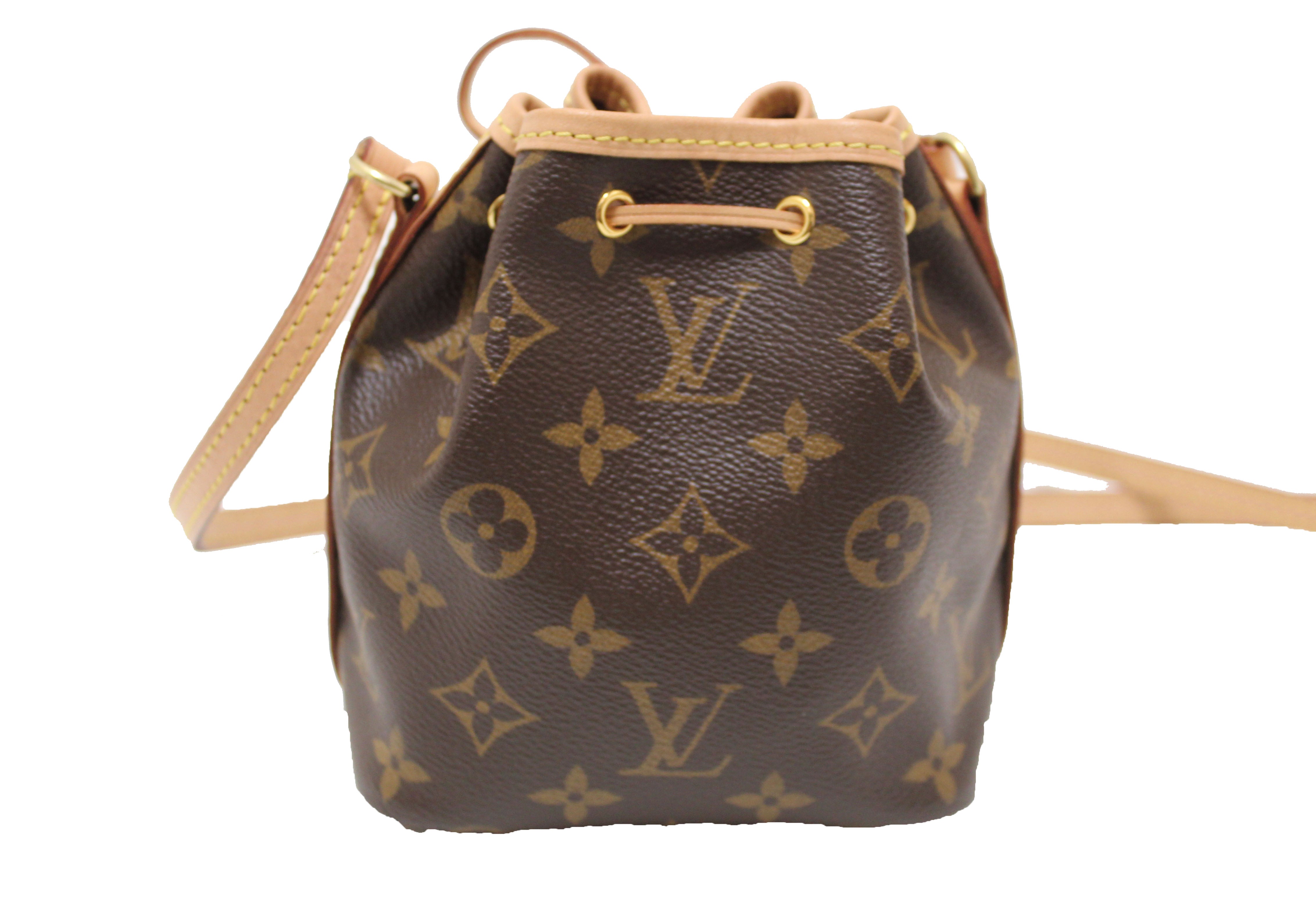 Authentic Louis Vuitton Classic Monogram Nano Noe Messenger Bag - Luxury Crossbody Purse for Women, Perfect for Travel, Shopping & Everyday Use