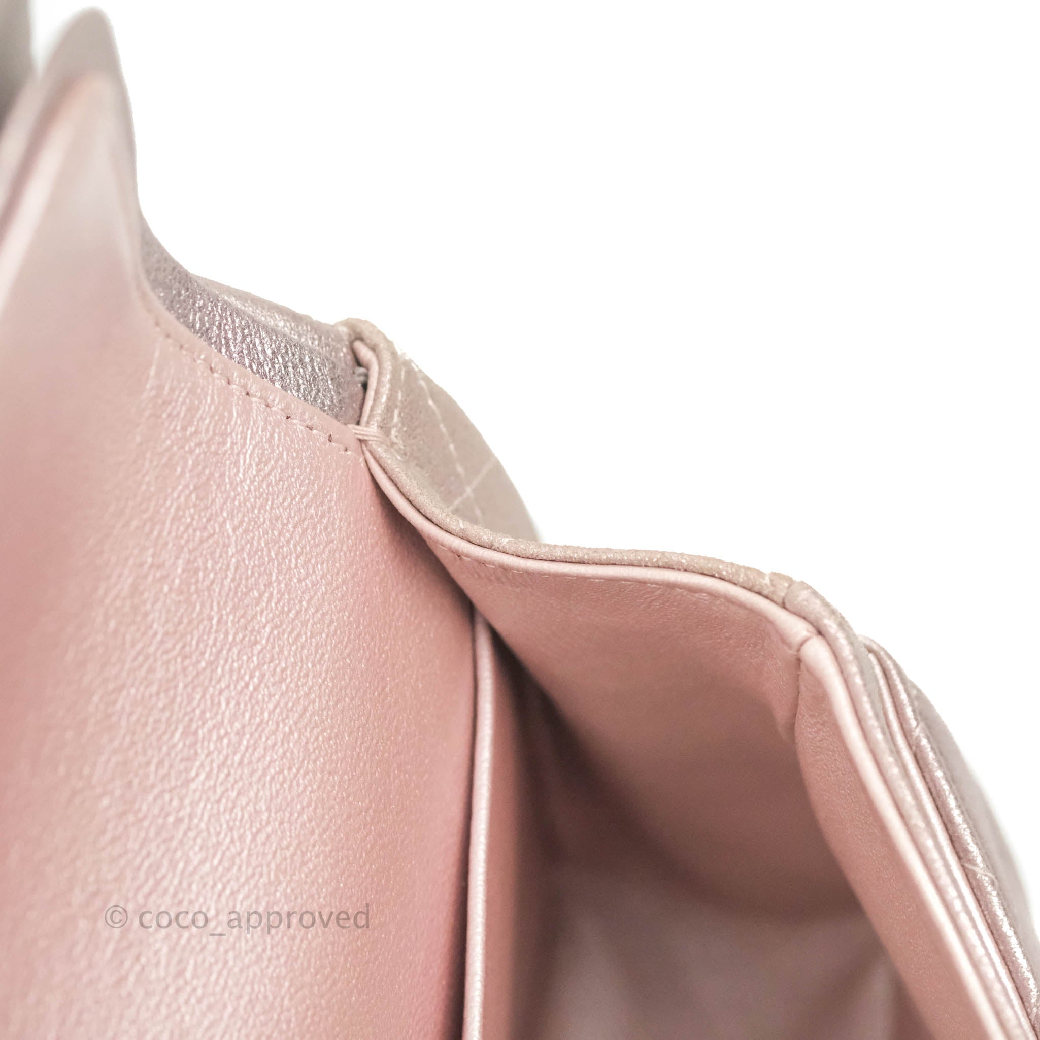 Chanel Classic M/L Medium Double Flap Bag in Rose Gold Pink Lambskin with Gold Hardware - Luxury Handbag for Women, Perfect for Parties, Weddings & Special Occasions