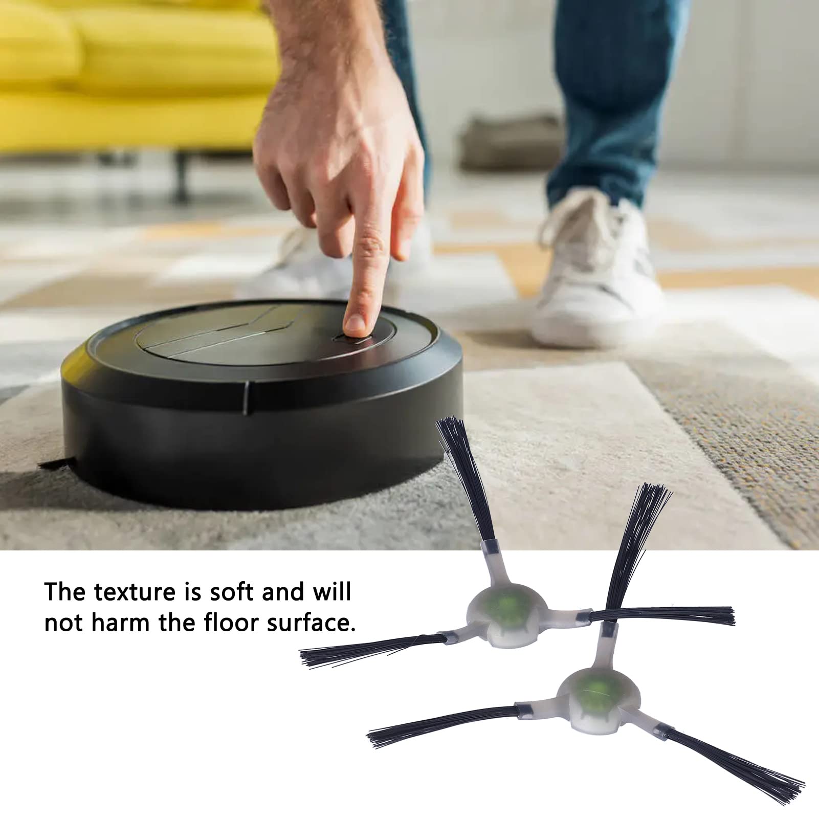 Lefant Vacuum Cleaner Side Brush Replacement - Compatible with M210, M210S, M210B & M213 Robot Vacuums | Essential Cleaning Accessory for Hard Floors, Carpets & Pet Hair Removal