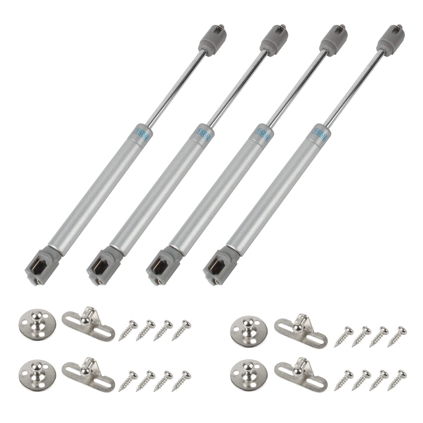 Larcele 150N/33LB Gas Struts Hydraulic Support Cabinet Hinges - Heavy Duty Lift Support for Kitchen Cabinets, Wardrobes & Furniture (4 Pack) - Perfect for Home, Office & Workshop Organization