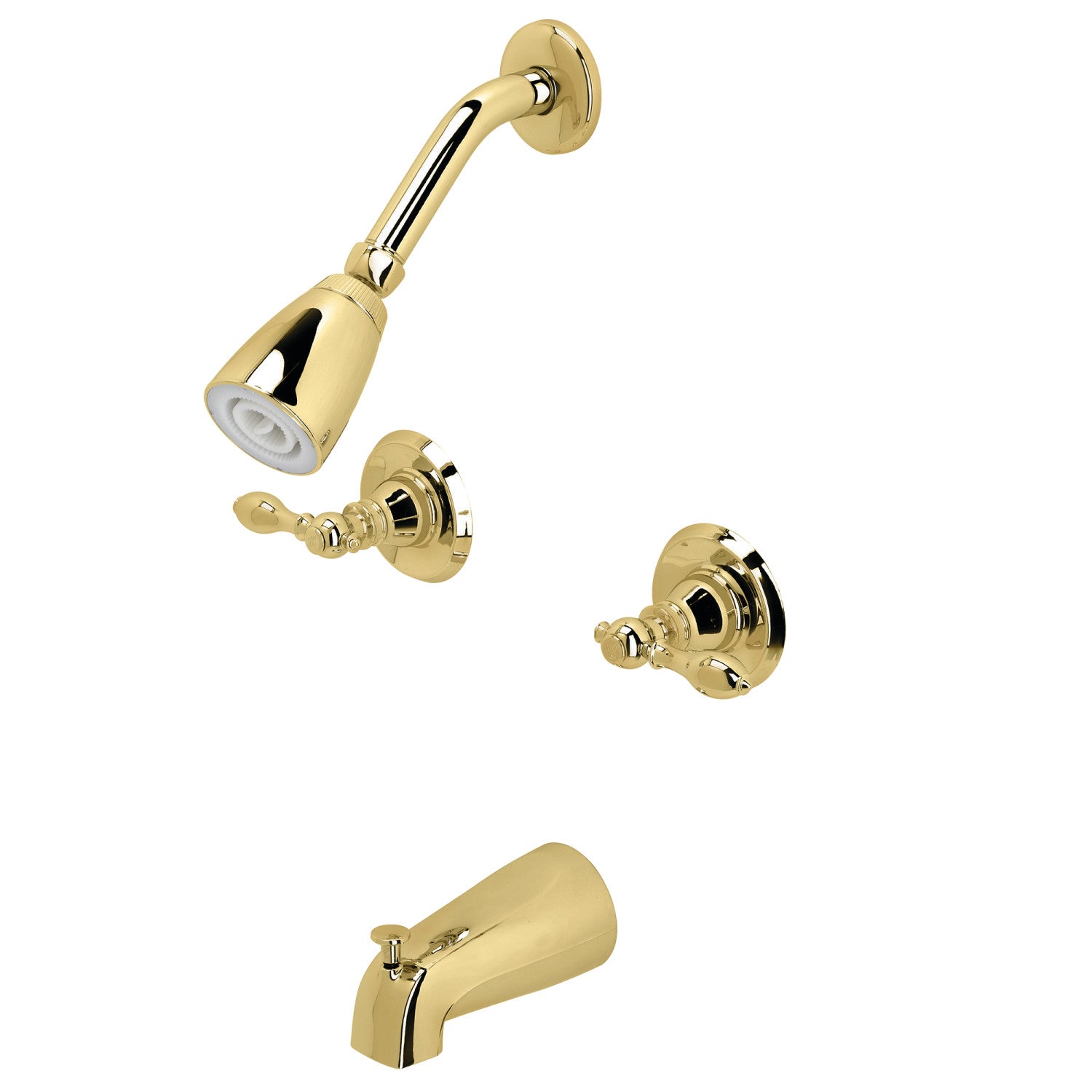 American Classic KB242ACL Double Handle Tub and Shower Faucet in Polished Brass - Perfect for Bathroom Renovation & Vintage Style Home Decor