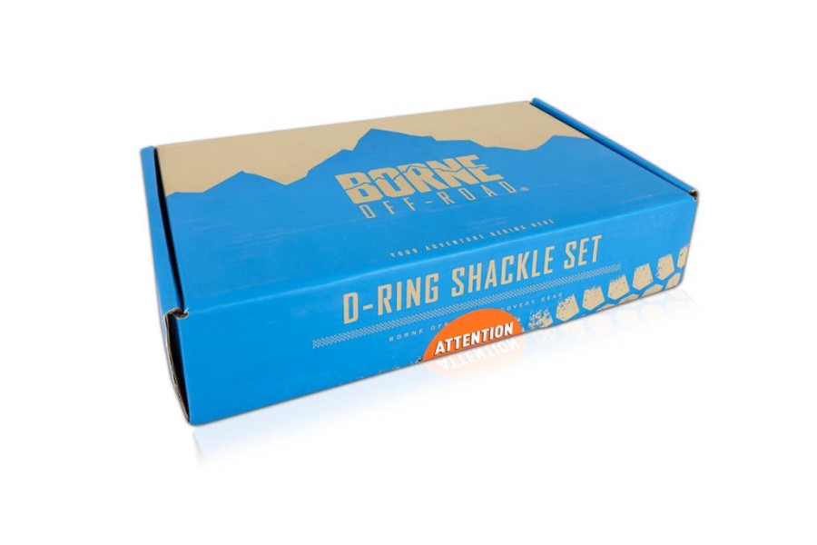 Borne Off Road 3/4 Inch D Ring Shackle Set of 2 - Heavy Duty Recovery Shackles for Jeep, Truck & Off-Road Vehicles - Perfect for Towing, Winching & Off-Road Adventures