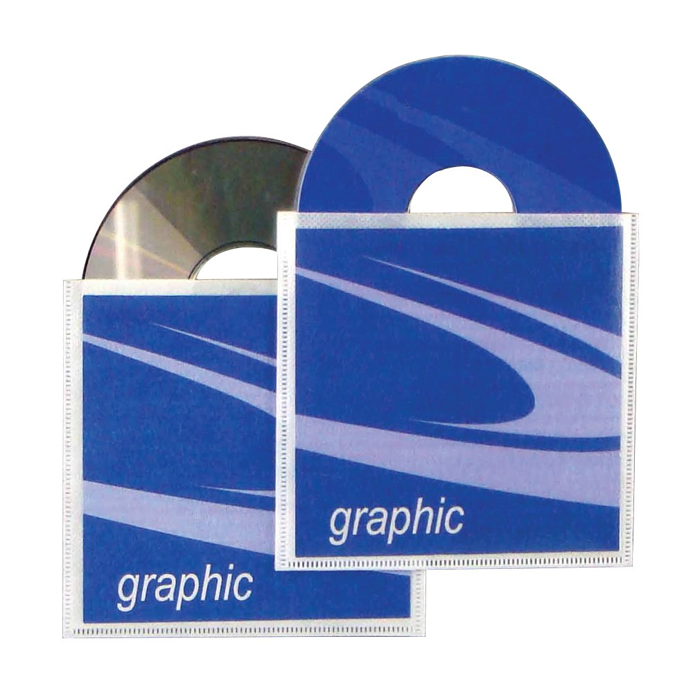 Univenture Poly Archival CD/DVD Sleeve with Safety-Sleeve - Acid-Free Protective Storage for Music, Movies & Data - Perfect for Home, Office & Media Collections