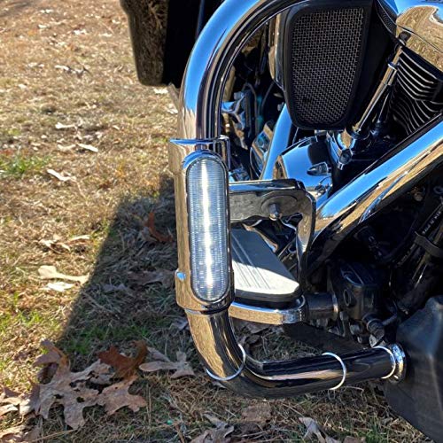 CUSTOM DYNAMICS Run Turn Signal Engine Guard LED Lights for Harley Davidson Touring 2014-2020 - Black | Enhanced Visibility & Safety for Night Riding & Group Cruises