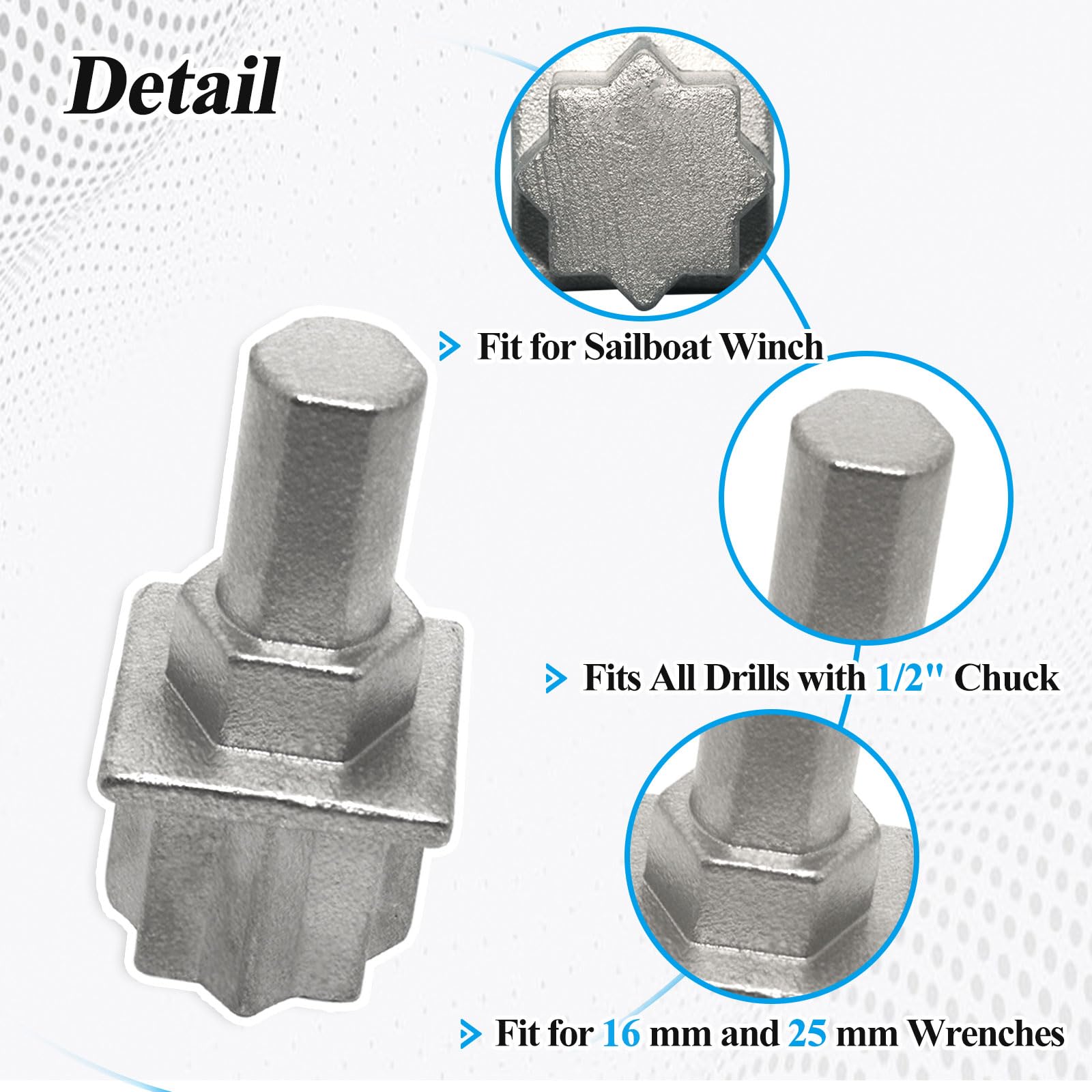 7431 Cordless Drill Winch Adapter - Convert Hand Drill to Powered Winch for Sailing, Boating & Marine Applications | Heavy Duty DIY Tool for Anchoring & Mooring