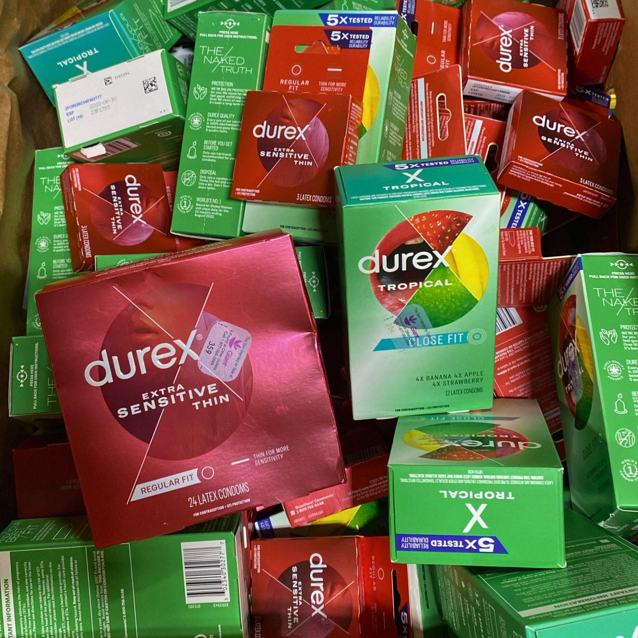Durex Condoms Assorted Mix 50 Pack - Variety Pack for Safe & Pleasurable Intimacy | Perfect for Couples, Travel & Discreet Protection