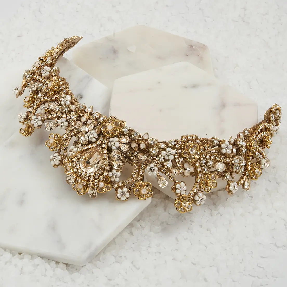 ALESSANDRA CROWN - Elegant Women's Fashion Crown Headband for Parties, Weddings & Special Occasions | Perfect for Bridal Accessories, Prom, or Photo Shoots