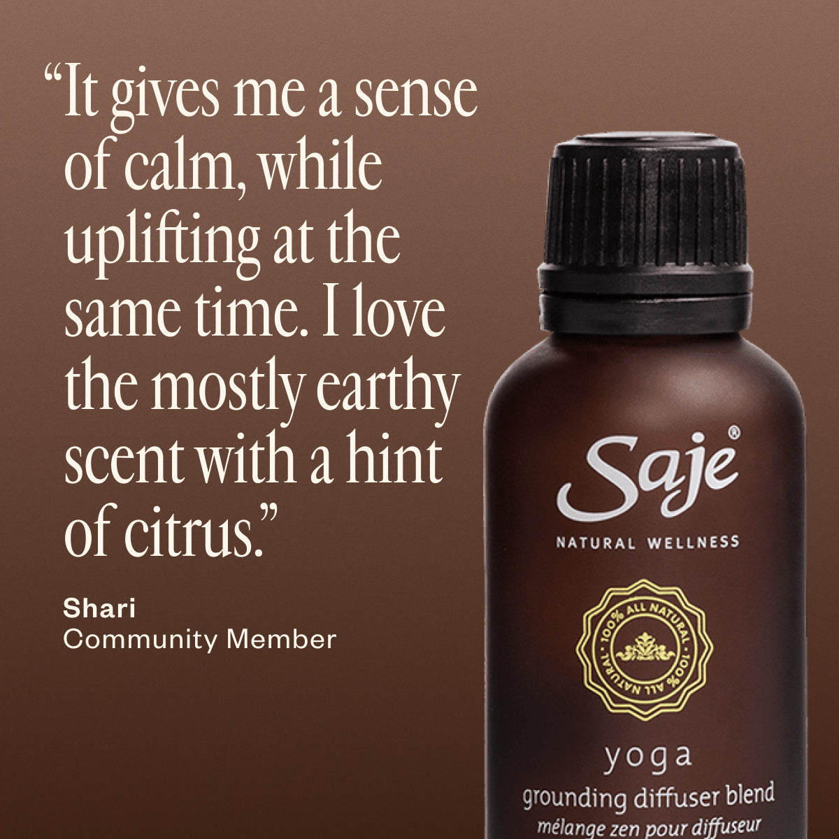 30ml Yoga Grounding Essential Oil Diffuser Blend for Relaxation & Meditation - Perfect for Home, Spa, and Yoga Studio