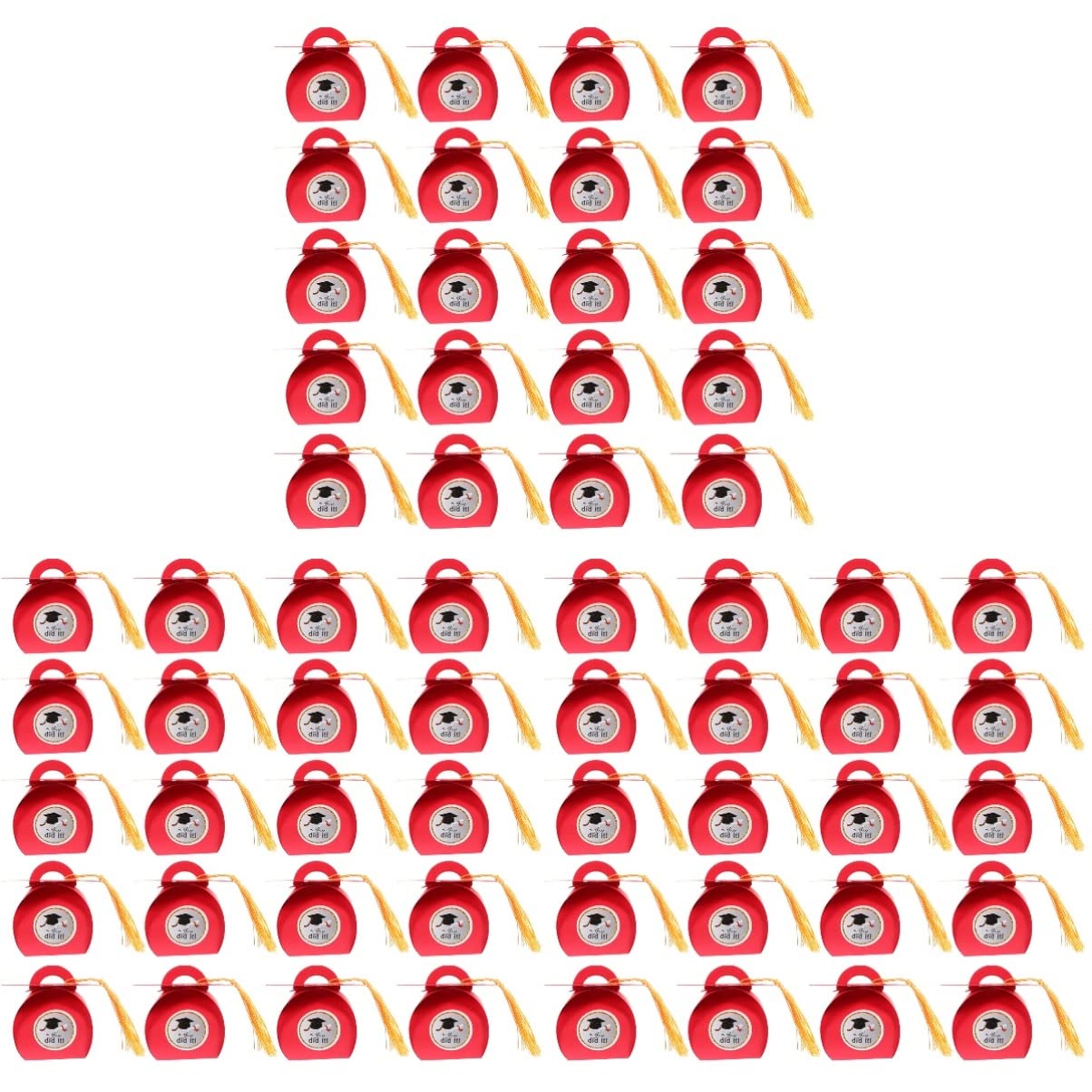 VALICLUD 150pcs Graduation Candy Boxes - 3D Doctoral Hat Shaped Candy Containers for Graduation Parties, Senior Year Celebrations & Academic Achievements | Perfect for Graduation Gifts, School Events & Diploma Ceremonies