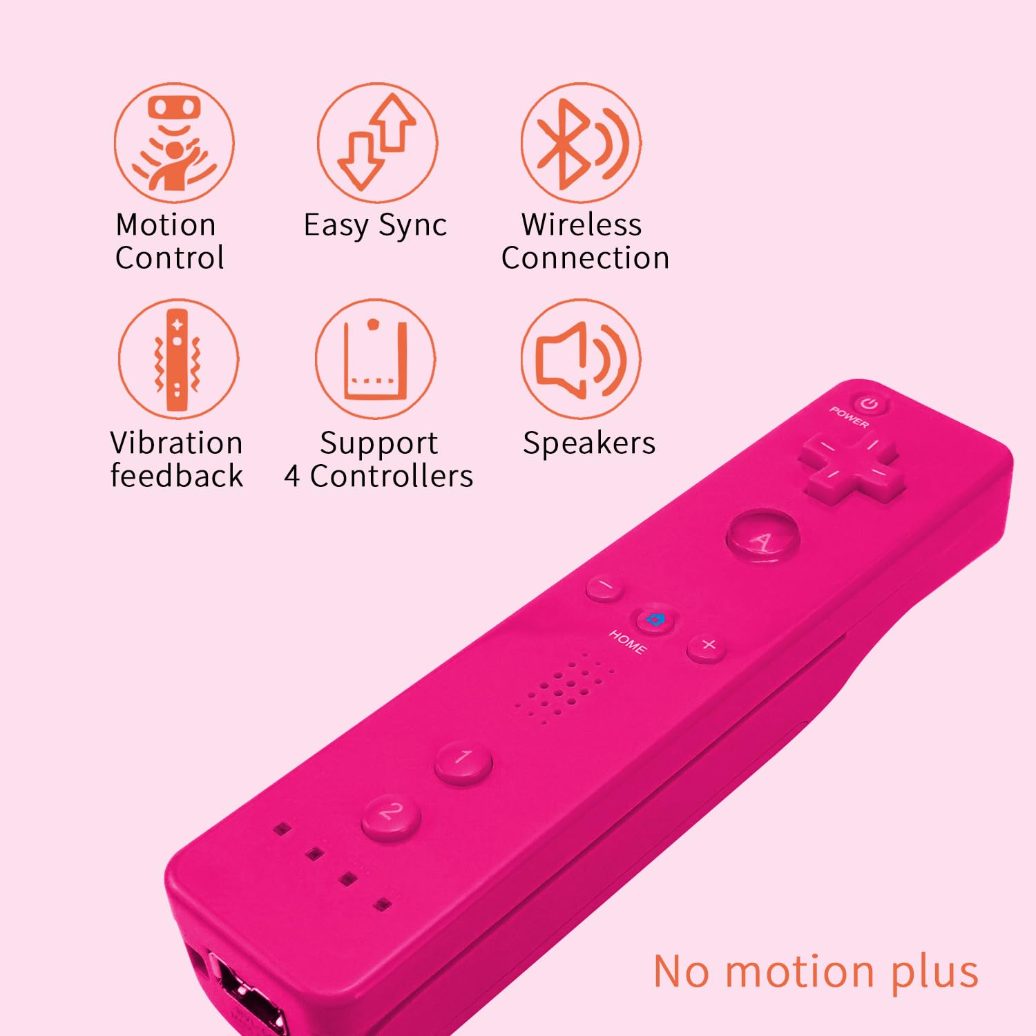 QUMOX Pink Wii & Wii U Remote Controller with Nunchuk Joystick - Perfect for Family Gaming, Fitness Workouts & Party Entertainment