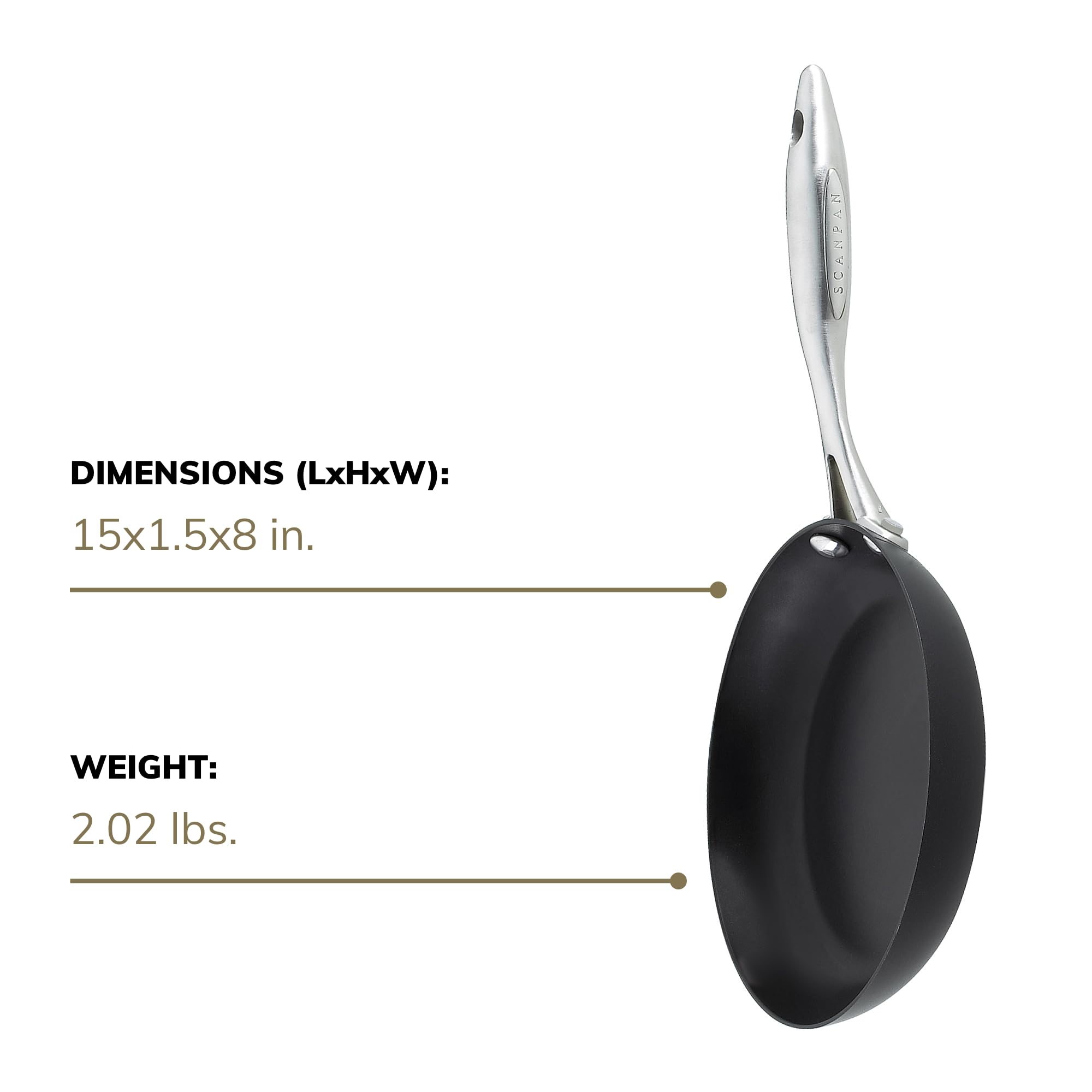 Scanpan Professional 8-Inch Nonstick Fry Pan Set of 2 - Premium Danish Cookware - Oven, Dishwasher & Metal Utensil Safe - Perfect for Sautéing, Frying & Everyday Cooking