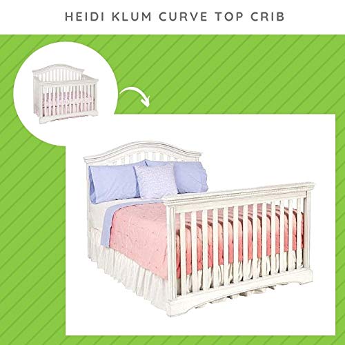 Heidi Klum Truly Scrumptious Full-Size Bed Rail Conversion Kit - White Cloud Design | Safe Toddler Bed Rails for Twin to Queen Size Beds | Perfect for Kids Room, Nursery & Travel Use