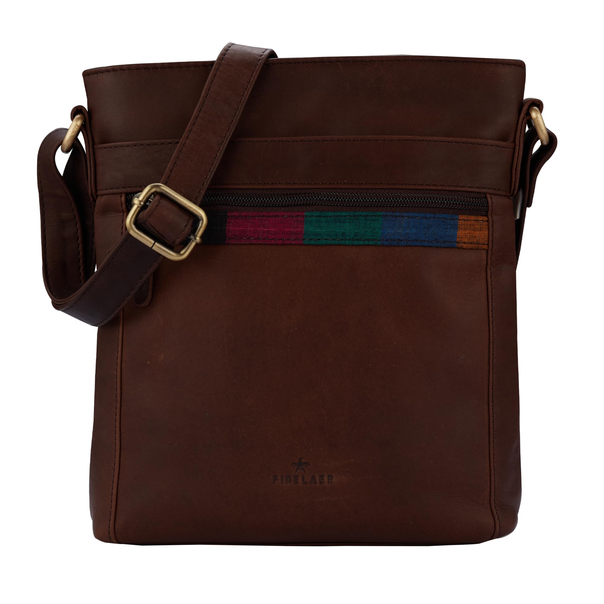 FINELAER Genuine Leather Crossbody Bag for Women - Small Purse with Zipper Pocket - Perfect for Everyday Use, Travel & Shopping