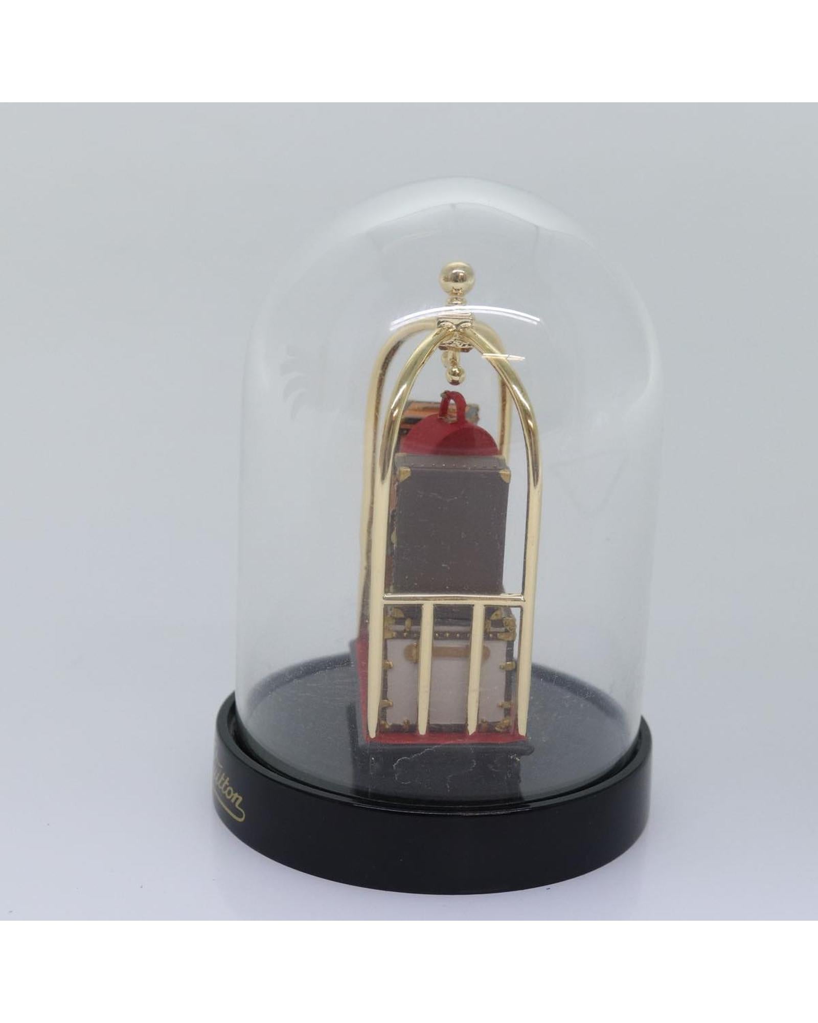 Clear Glass Baggage Cart Snow Globe - Perfect for Travel Enthusiasts & Holiday Decorations