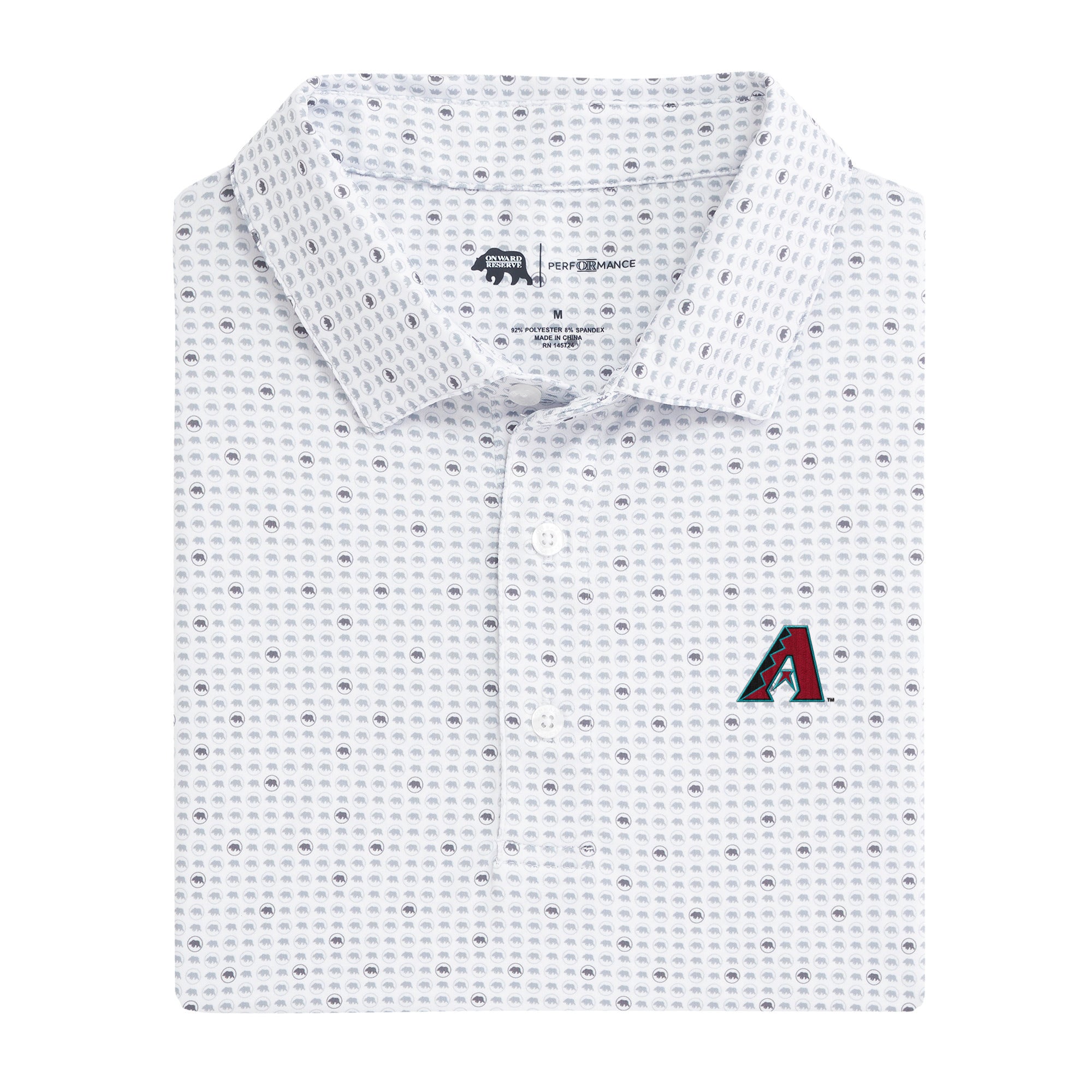 Arizona Diamondbacks Official Logo Performance Polo Shirt for Men - Moisture Wicking, Breathable Baseball Jersey - Perfect for Game Day, Fan Events & Casual Wear