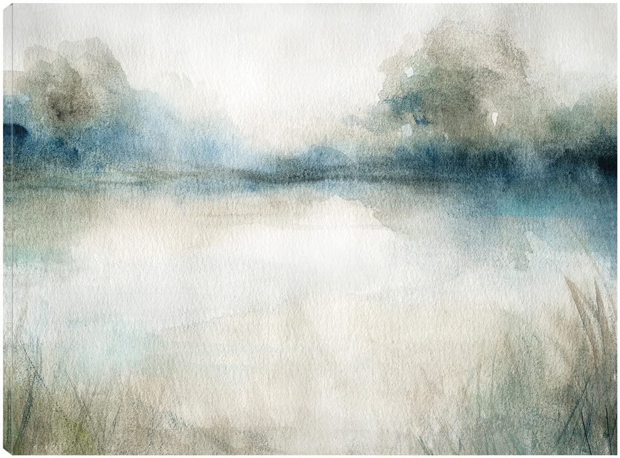 Still Evening Waters I Fine Art Canvas Wall Decor by Carol Robinson - 32x24 Inches - Ready to Hang for Living Room, Bedroom, Office & More - Perfect for Home, Office & Commercial Spaces