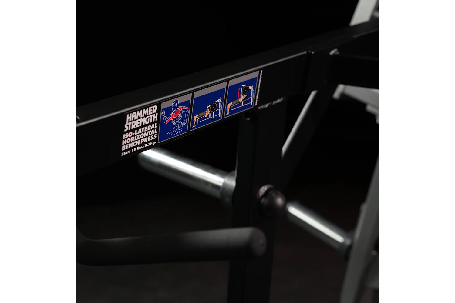 Hammer Strength Plate Loaded Iso-Lateral Horizontal Bench Press - Commercial Gym Equipment for Strength Training & Bodybuilding Workouts