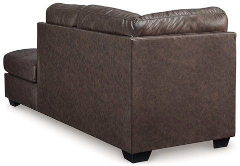 Barlin Mills Umber Sofa with Chaise Lounge - Modern 3-Seater Sectional Couch for Living Room, Home Theater & Cozy Family Gatherings
