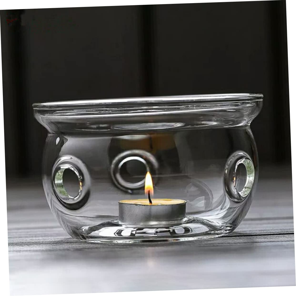Premium Borosilicate Glass Teapot Warmer - Tea Warmer Accessory with Heating Base for Home & Office - Perfect for Tea Lovers, Gift Giving, and Enhancing Home Decor