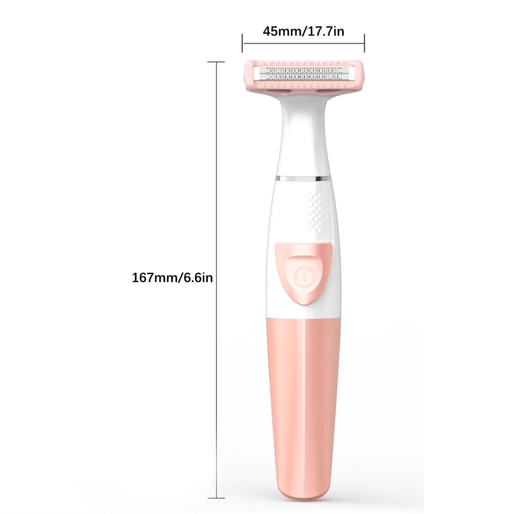 Best Women's Bikini Trimmer & Pubic Hair Shaver - Electric Razor for Intimate Areas & Full Body, Wet/Dry Use, Painless Hair Removal - Perfect for Travel, Gym & Sensitive Skin (Pink)