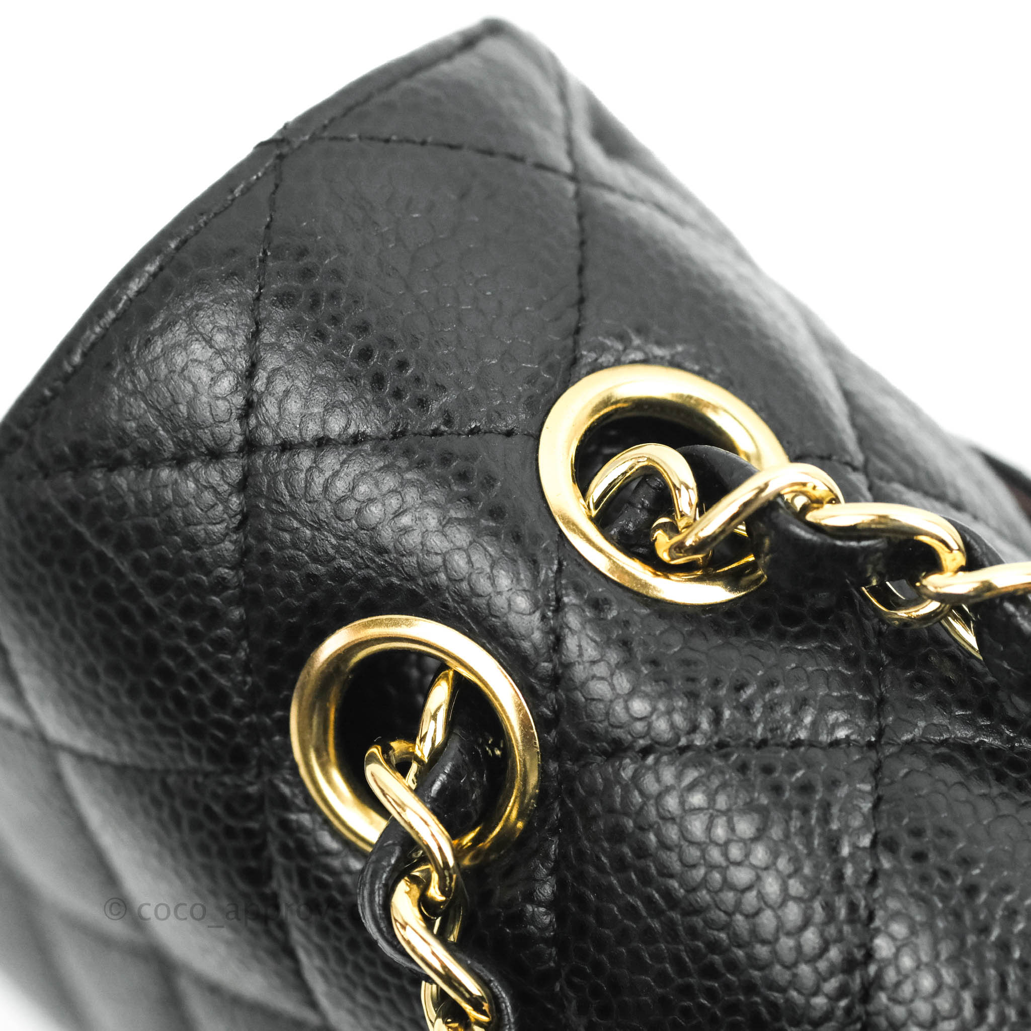 Chanel Classic Medium Double Flap Bag in Black Caviar Leather with Gold Hardware - Luxury Handbag for Women, Perfect for Work, Evening Events & Special Occasions