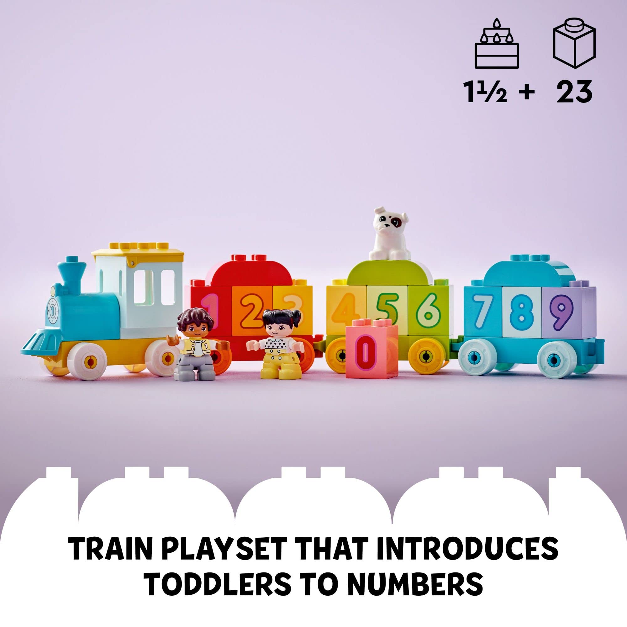 LEGO DUPLO My First Number Train Toy - Educational Building Blocks for Toddlers Ages 1.5-3 Years | Learn Numbers, Counting & Colors | Preschool Learning Activity for Boys & Girls | Perfect for Early Childhood Development & Playtime Fun