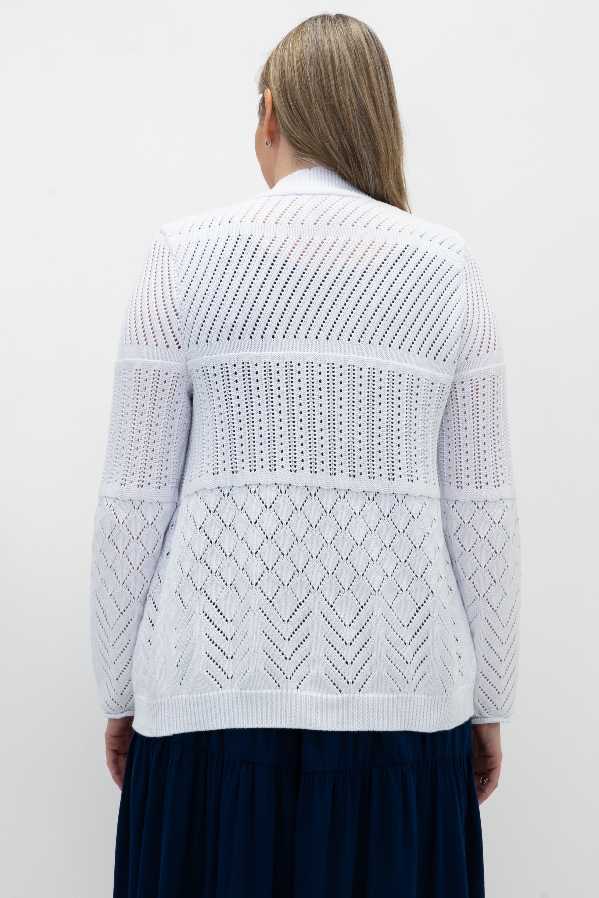Linda Women's Cotton Sweater - Soft & Comfortable White Pullover for Casual Wear, Office & Fall Outfits